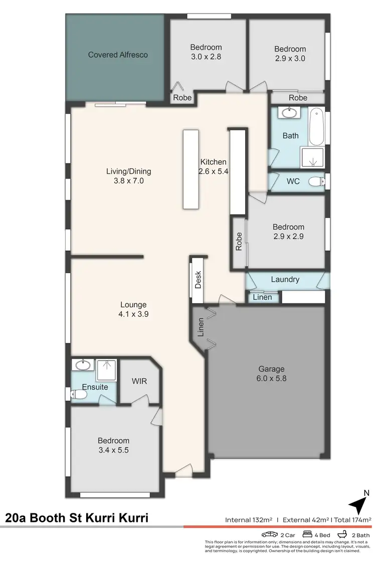 Floorplan of Homely house listing, 20A Booth Street, Kurri Kurri NSW 2327