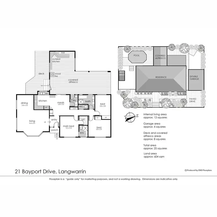Floorplan of Homely house listing, 21 Bayport Drive, Langwarrin VIC 3910