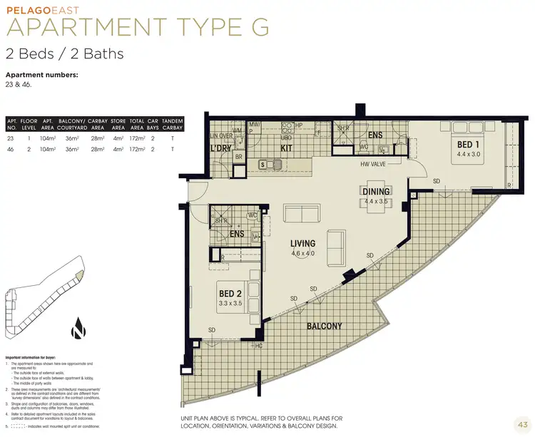 Floorplan of Homely apartment listing, 46/26 Sharpe Avenue, Pegs Creek WA 6714