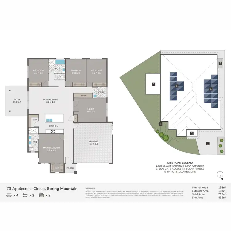Floorplan of Homely house listing, 73 Applecross Circuit, Spring Mountain QLD 4300