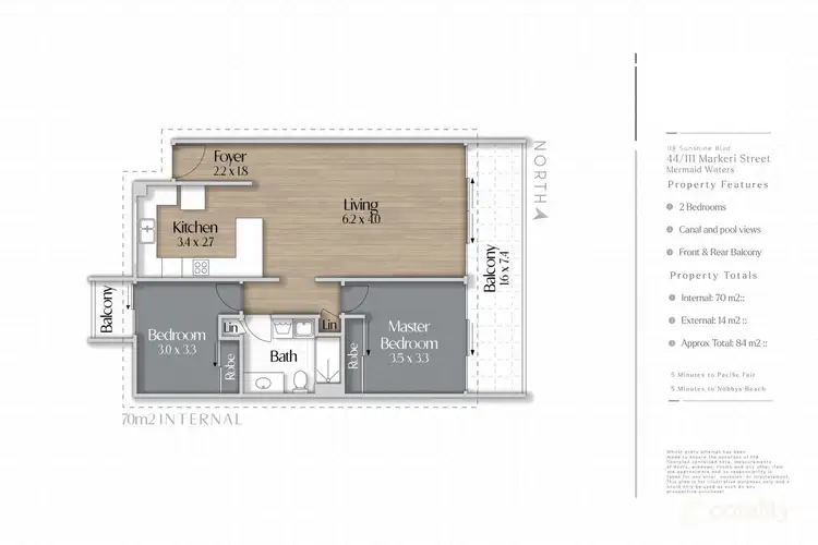 Floorplan of Homely unit listing, 44/111 Markeri Street, Mermaid Waters QLD 4218
