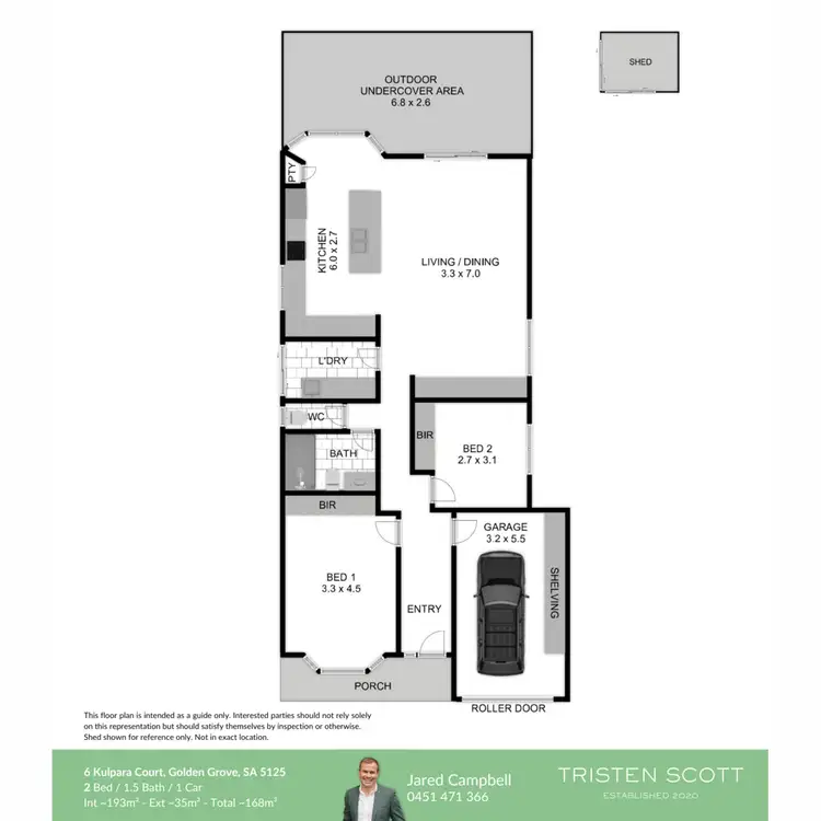Floorplan of Homely house listing, 6 Kulpara Court, Golden Grove SA 5125