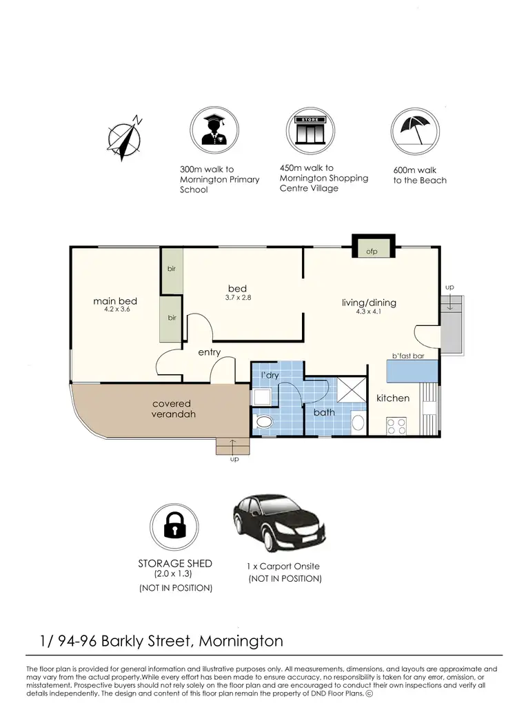 Floorplan of Homely unit listing, 1/94-96 Barkly Street, Mornington VIC 3931
