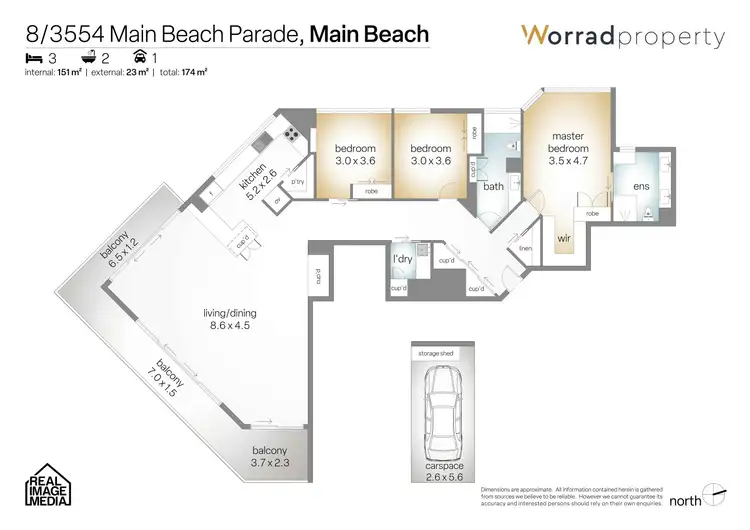 Floorplan of Homely unit listing, 8/3554 Main Beach Parade, Main Beach QLD 4217