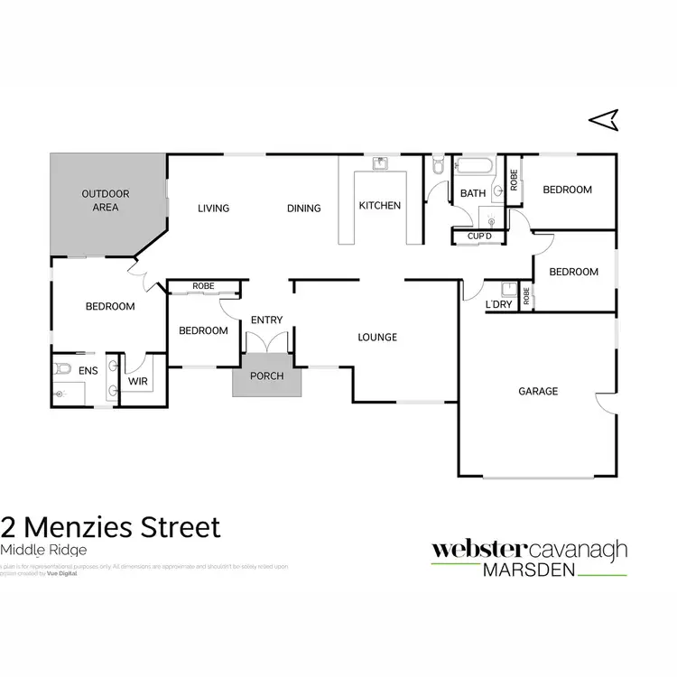 Floorplan of Homely house listing, 2 Menzies Street, Middle Ridge QLD 4350