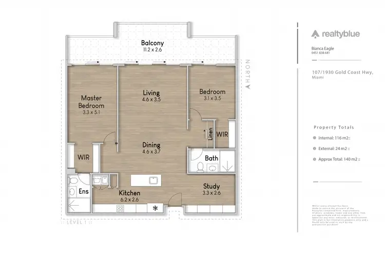 Floorplan of Homely apartment listing, 107/1930 Gold Coast Highway, Miami QLD 4220