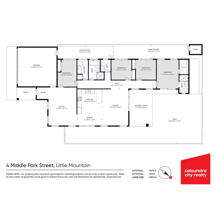Floorplan of Homely house listing, 4 Middle Park Street, Little Mountain QLD 4551