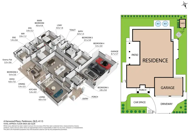 Floorplan of Homely house listing, 4 Harwood Place, Parkinson QLD 4115