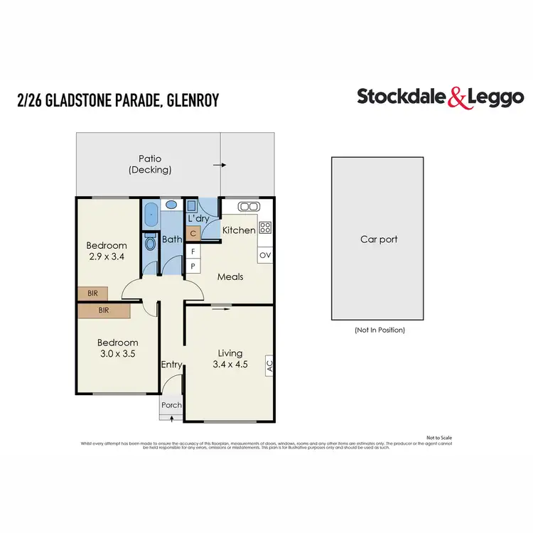 Floorplan of Homely unit listing, 2/26 Gladstone Parade, Glenroy VIC 3046