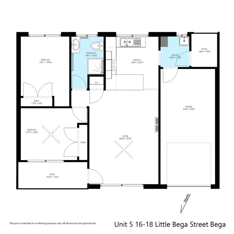 Floorplan of Homely unit listing, 5/16-18 Little Bega Street, Bega NSW 2550