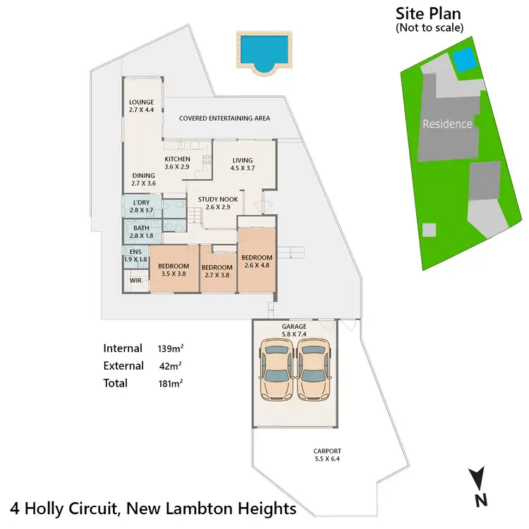 Floorplan of Homely house listing, 4 Holly Circuit, New Lambton Heights NSW 2305