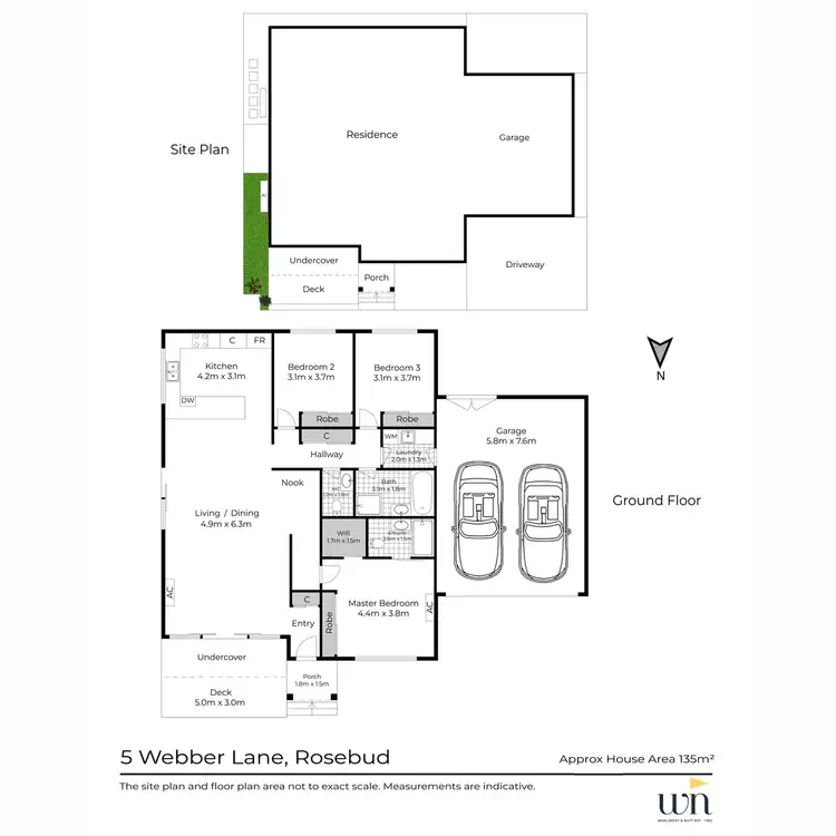 Floorplan of Homely unit listing, 5 Webber Lane, Rosebud VIC 3939