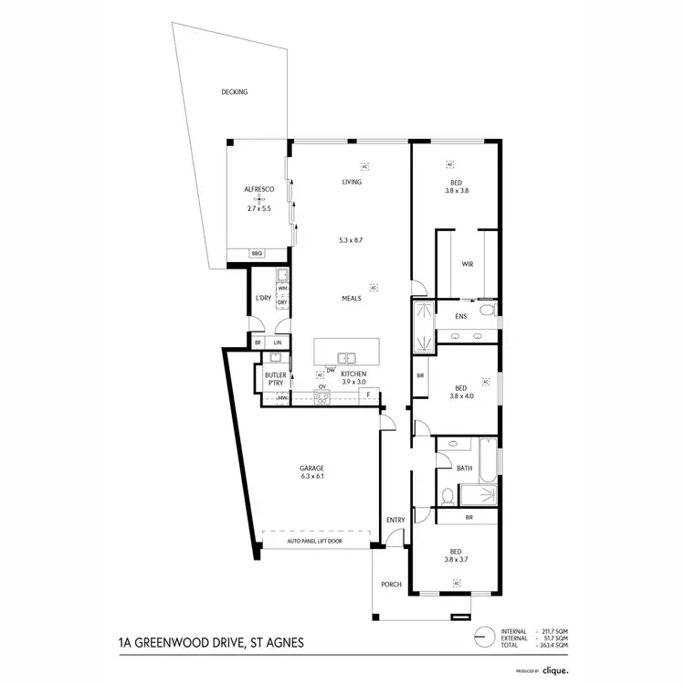 Floorplan of Homely house listing, 1A Greenwood Drive, St Agnes SA 5097