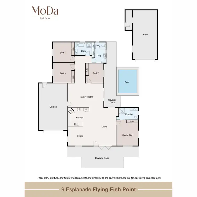 Floorplan of Homely house listing, 9 Esplanade, Flying Fish Point QLD 4860