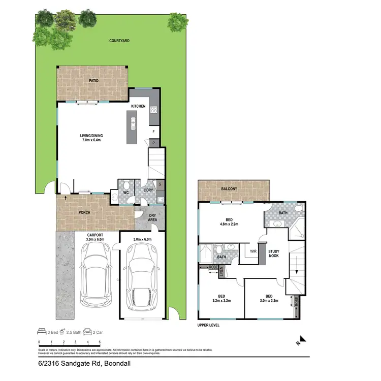 Floorplan of Homely townhouse listing, 6/2316 Sandgate Road, Boondall QLD 4034