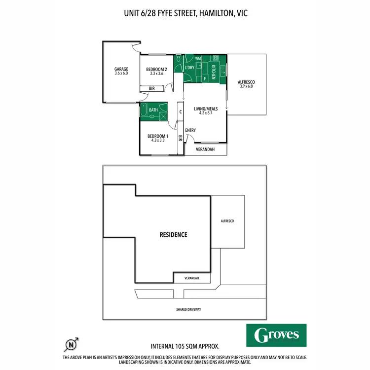 Floorplan of Homely unit listing, 6/28 Fyfe Street, Hamilton VIC 3300