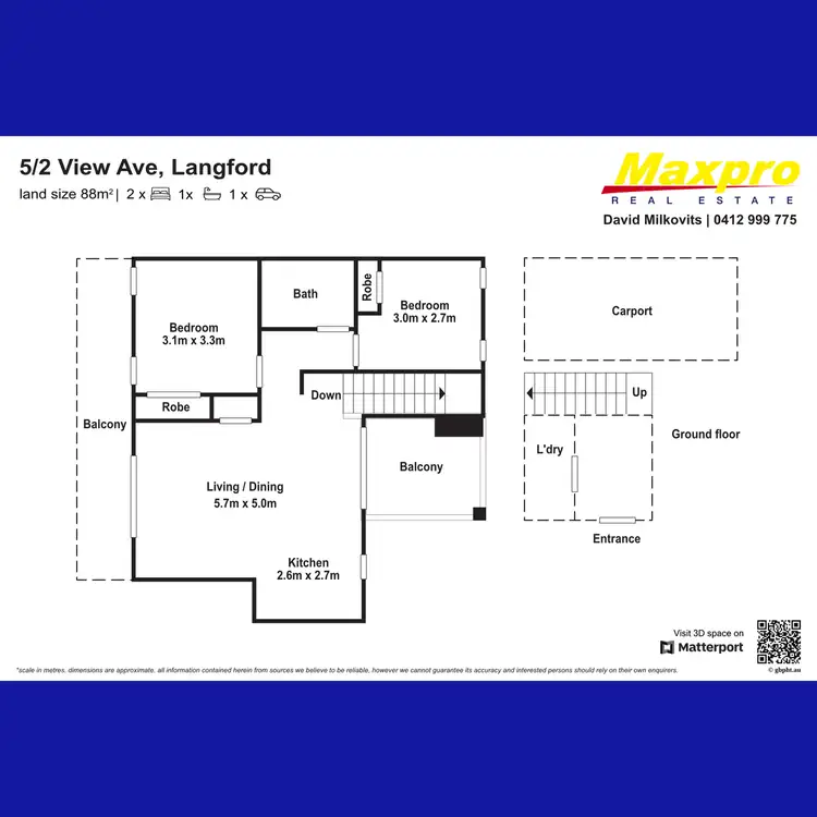 Floorplan of Homely unit listing, 5/2 View Avenue, Langford WA 6147