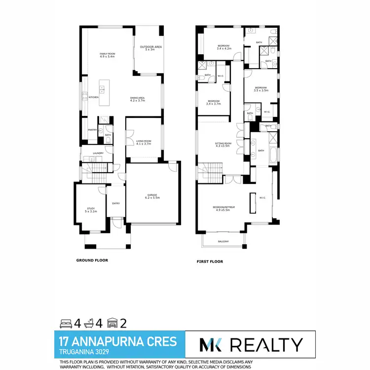 Floorplan of Homely house listing, 17 Annapurna Crescent, Truganina VIC 3029