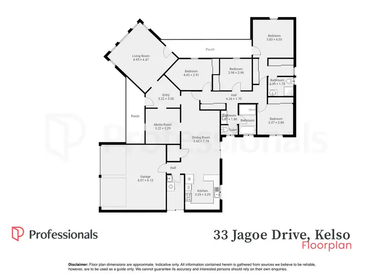 Floorplan of Homely house listing, 33 Jagoe Drive, Kelso NSW 2795