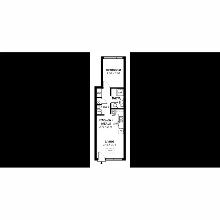 Floorplan of Homely apartment listing, 415/281-286 North Terrace, Adelaide SA 5000