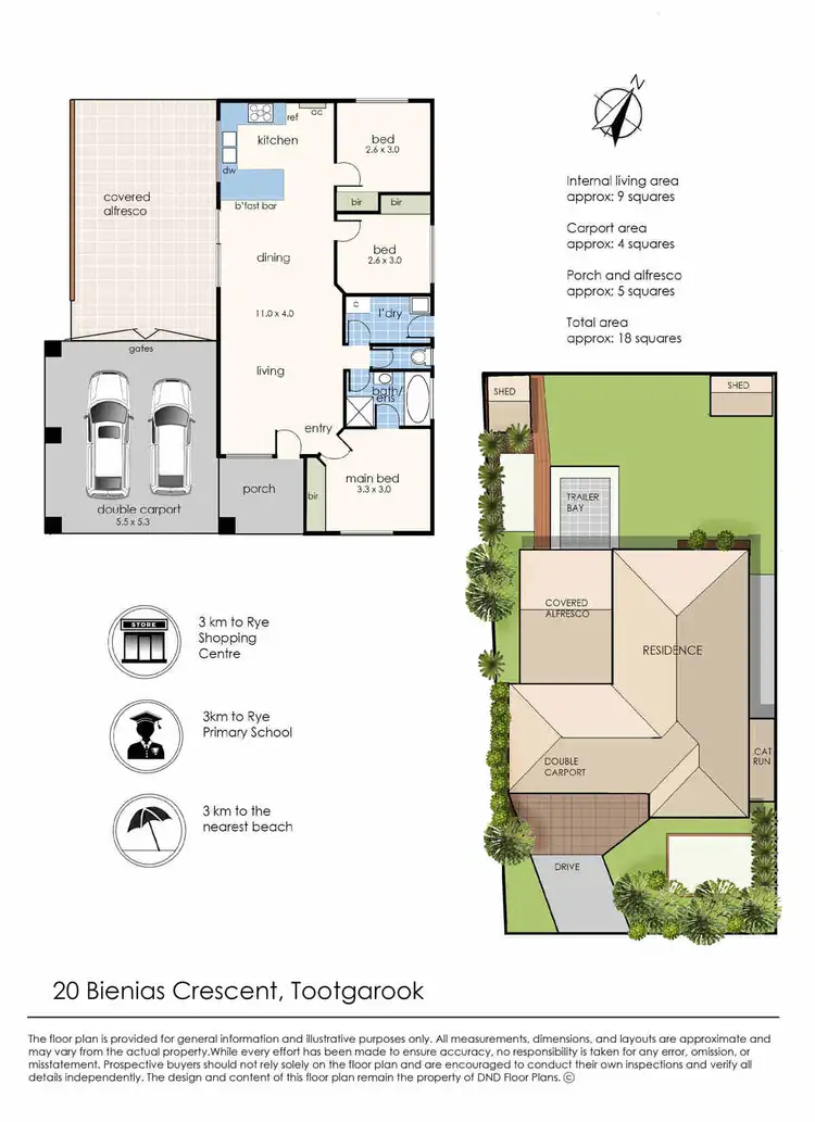 Floorplan of Homely house listing, 20 Bienias Crescent, Tootgarook VIC 3941