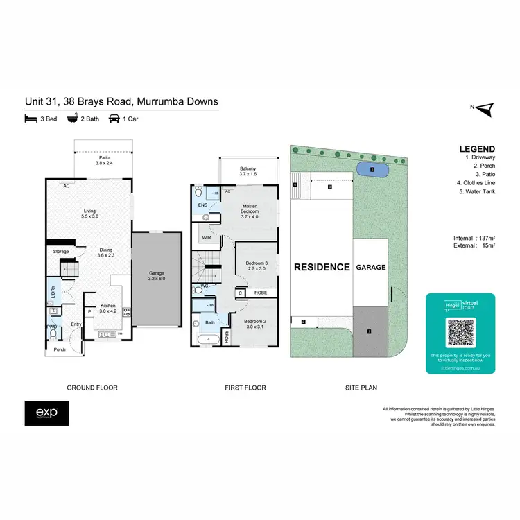 Floorplan of Homely townhouse listing, 31/38 Brays  Road, Murrumba Downs QLD 4503