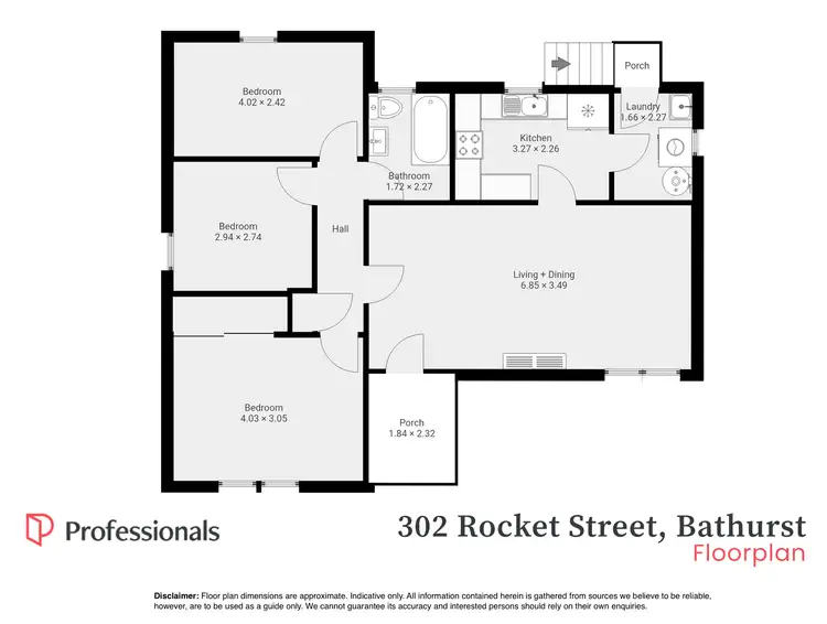 Floorplan of Homely house listing, 302 Rocket Street, West Bathurst NSW 2795