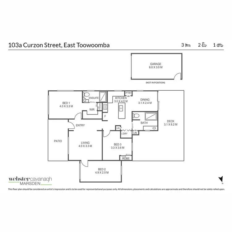 Floorplan of Homely house listing, 103a Curzon Street, East Toowoomba QLD 4350
