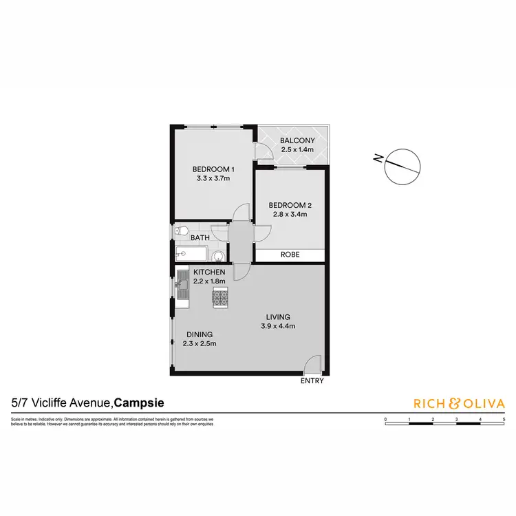 Floorplan of Homely apartment listing, 5/7 Vicliffe Avenue, Campsie NSW 2194