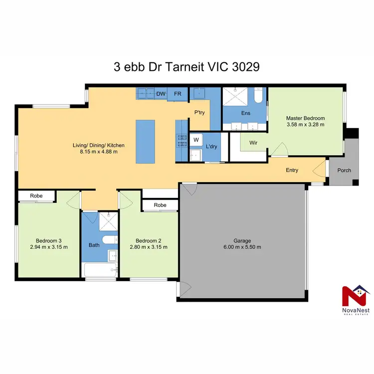 Floorplan of Homely house listing, 3 Ebb Drive, Tarneit VIC 3029