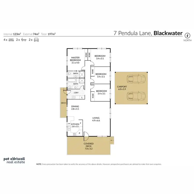 Floorplan of Homely house listing, 7 Pendula Crescent, Blackwater QLD 4717