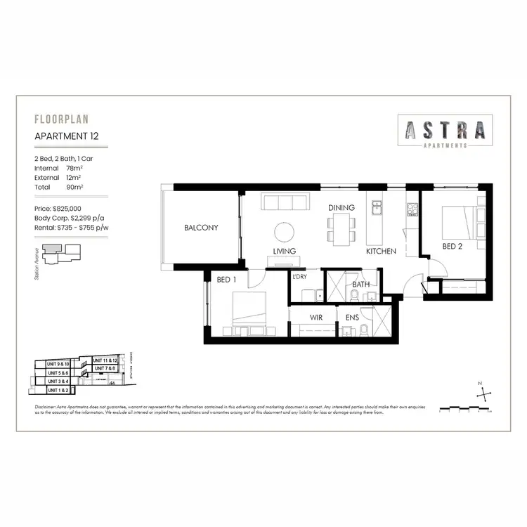 Floorplan of Homely apartment listing, 12/16 Station Avenue, Gaythorne QLD 4051