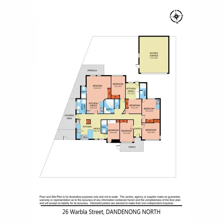 Floorplan of Homely house listing, 26 Warbla Street, Dandenong North VIC 3175