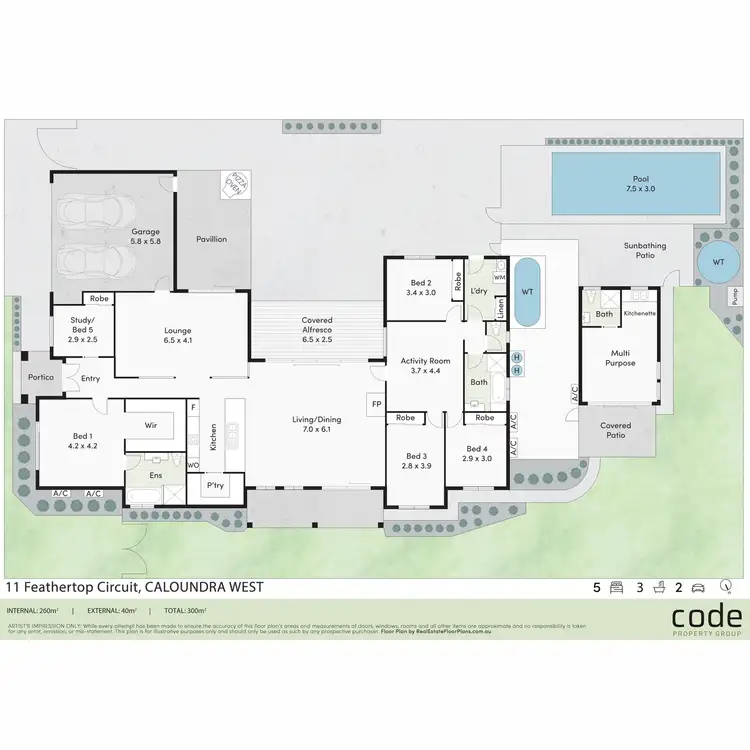Floorplan of Homely house listing, 11 Feathertop Circuit, Caloundra West QLD 4551