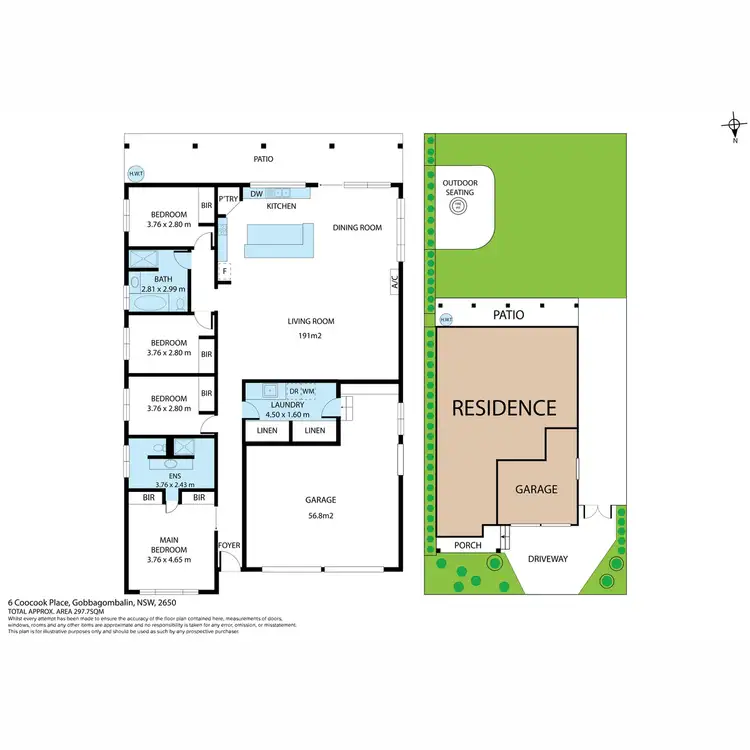 Floorplan of Homely house listing, 6 Coocook Place, Gobbagombalin NSW 2650