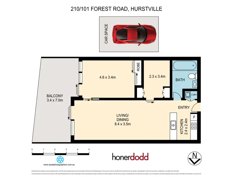 Floorplan of Homely apartment listing, 210/101 Forest Road, Hurstville NSW 2220