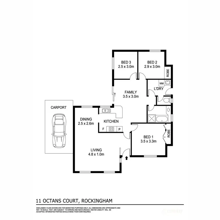 Floorplan of Homely house listing, 11 Octans Court, Rockingham WA 6168