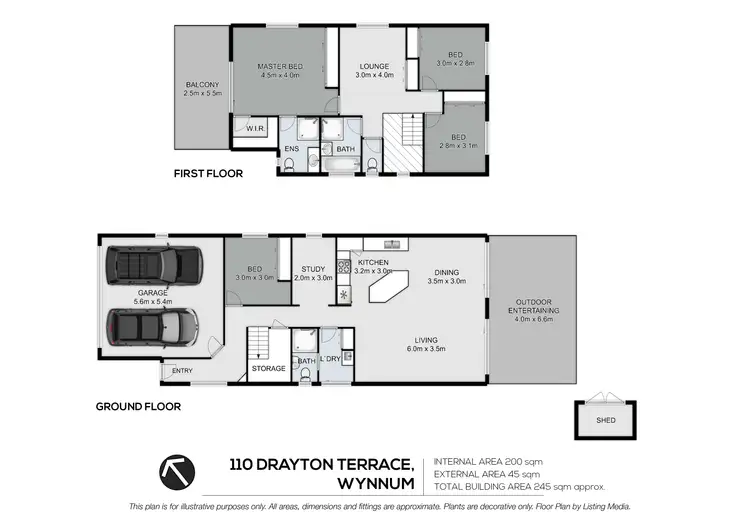Floorplan of Homely house listing, 110 Drayton Terrace, Wynnum QLD 4178