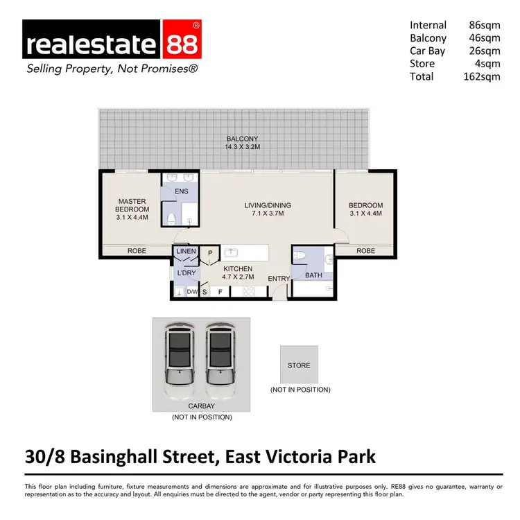 Floorplan of Homely apartment listing, 30/8 Basinghall Street, East Victoria Park WA 6101