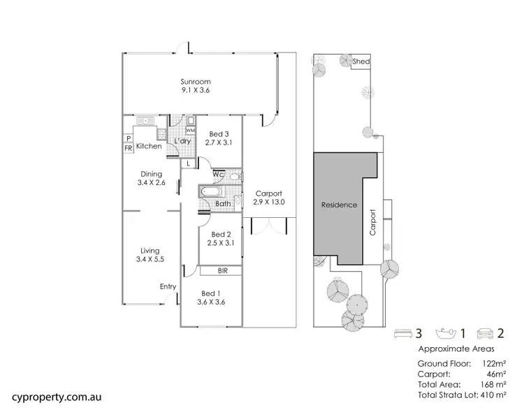 Floorplan of Homely house listing, 24 Garden Road, Spearwood WA 6163