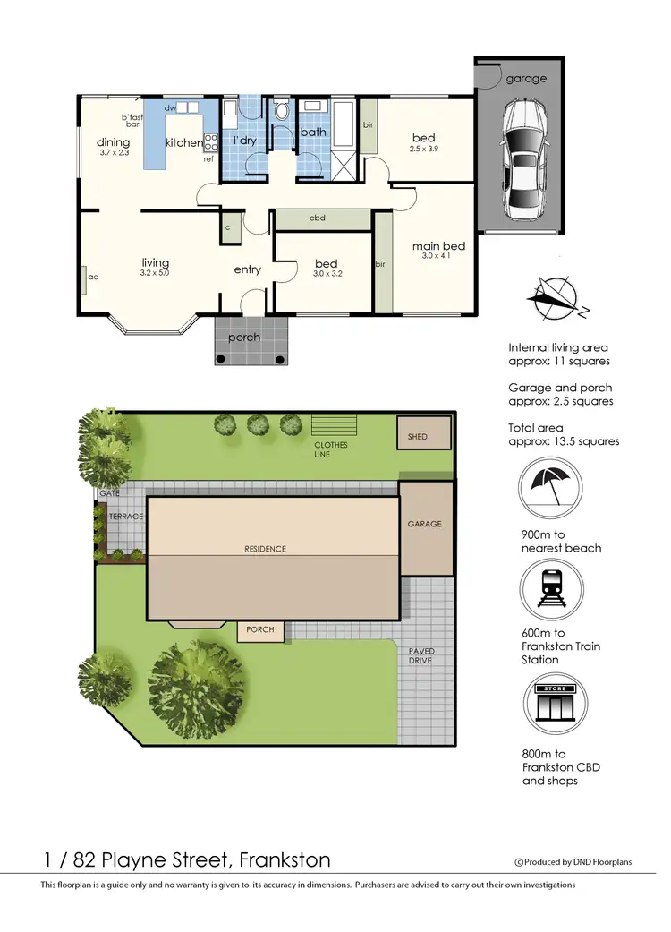 Floorplan of Homely unit listing, 1/82 Playne Street, Frankston VIC 3199