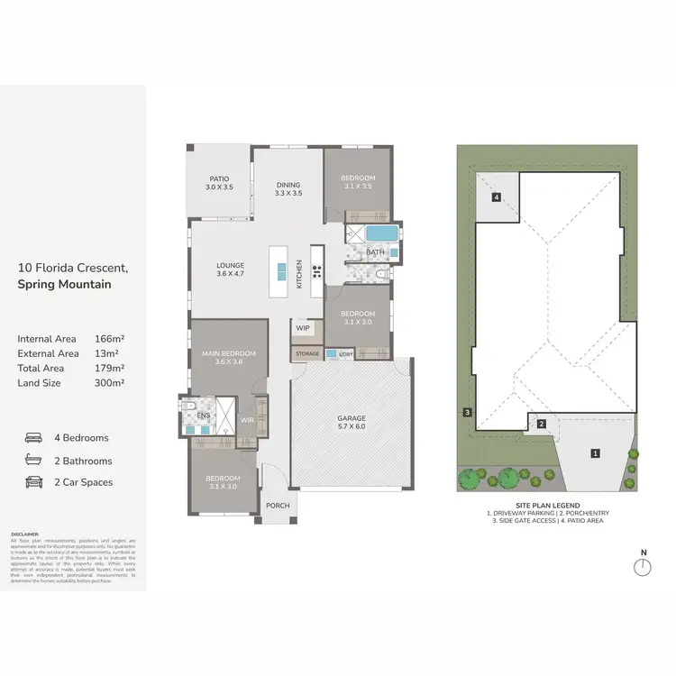 Floorplan of Homely house listing, 10 Florida Crescent, Spring Mountain QLD 4300