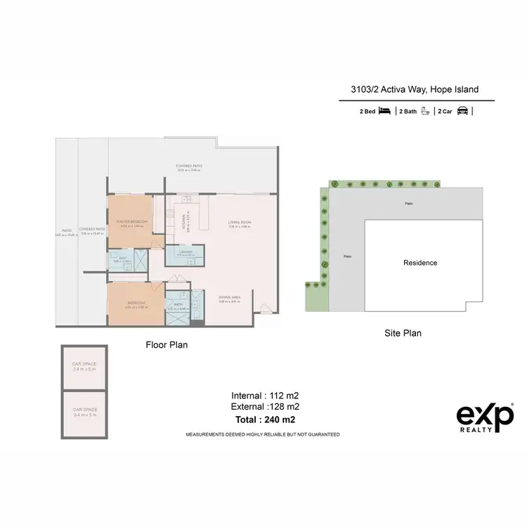 Floorplan of Homely unit listing, 3103/2 Activa Way, Hope Island QLD 4212