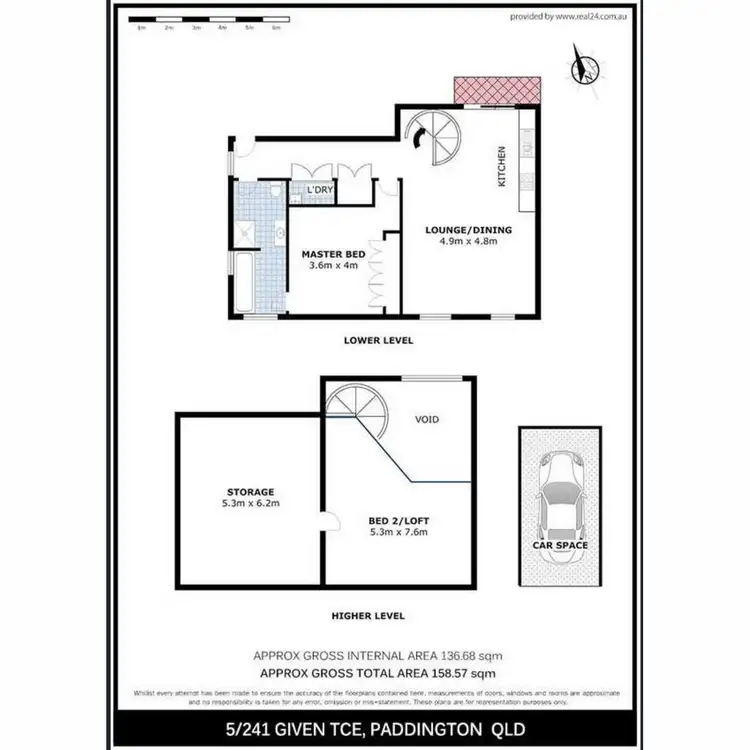 Floorplan of Homely apartment listing, 5/241 Given Terrace, Paddington QLD 4064