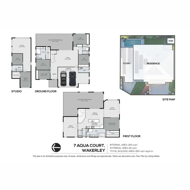 Floorplan of Homely house listing, 7 Aqua Court, Wakerley QLD 4154