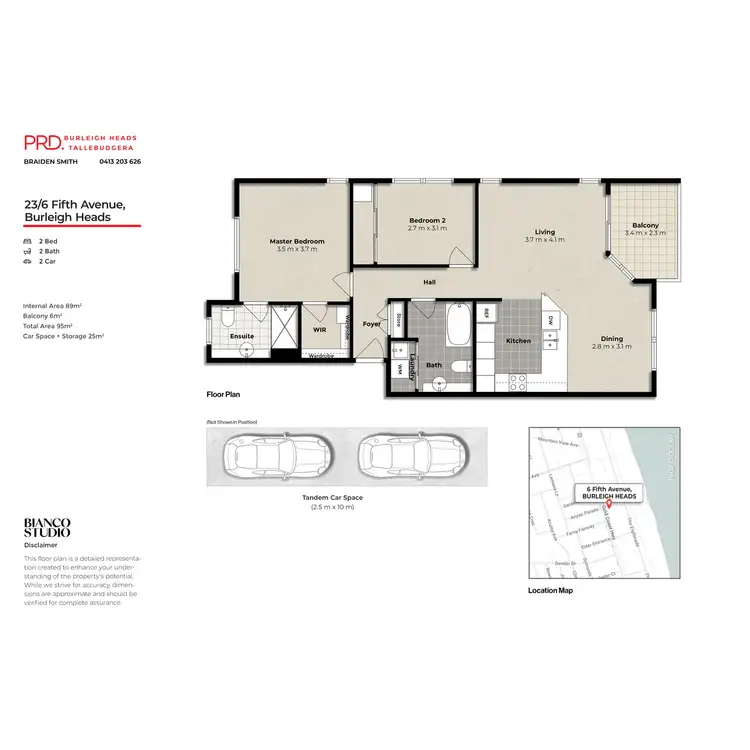 Floorplan of Homely apartment listing, 23/6 Fifth Avenue, Burleigh Heads QLD 4220