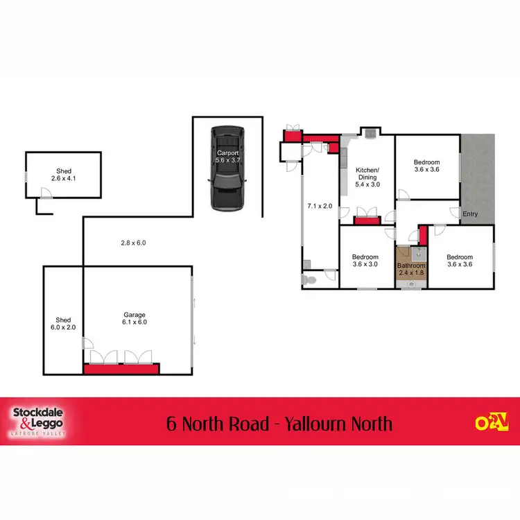 Floorplan of Homely house listing, 6 North Road, Yallourn North VIC 3825
