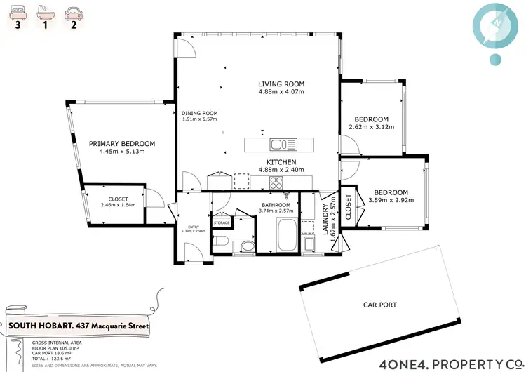 Floorplan of Homely house listing, 437 Macquarie Street, South Hobart TAS 7004