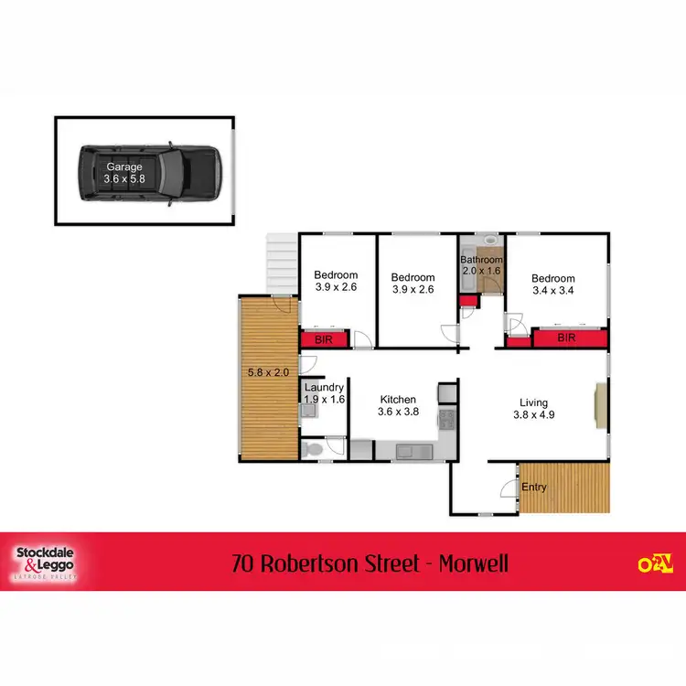 Floorplan of Homely house listing, 70 Robertson Street, Morwell VIC 3840