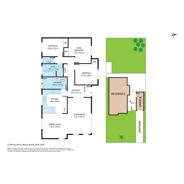 Floorplan of Homely house listing, 72 Mimosa Drive, Mount Austin NSW 2650